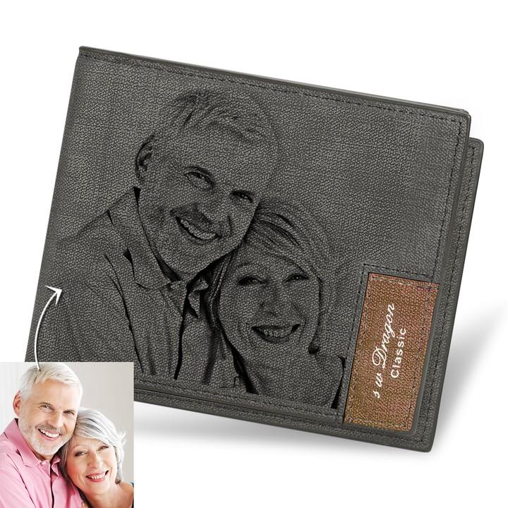 Custom Biffold Short Photo Wallet Gifts For Fathers