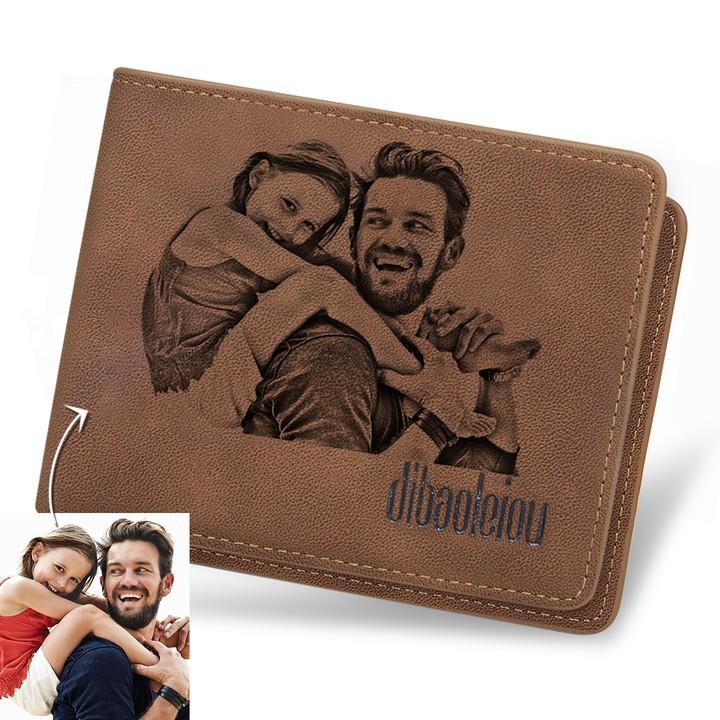 Father‘s Day Idea Custom Sketch Photo Wallet Gifts For Dad