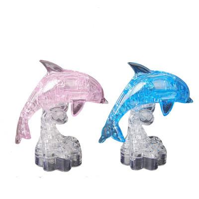 DIY Dolphin 3D Puzzle Clear Jigsaw Puzzle Transparent Jigsaw Puzzles Gifts for Adults for Kids 38Pcs