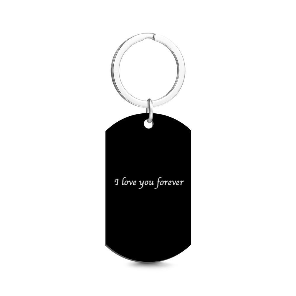 Custom Father's Day Gift Personalised Couple Photo Stainless Steel Keychain