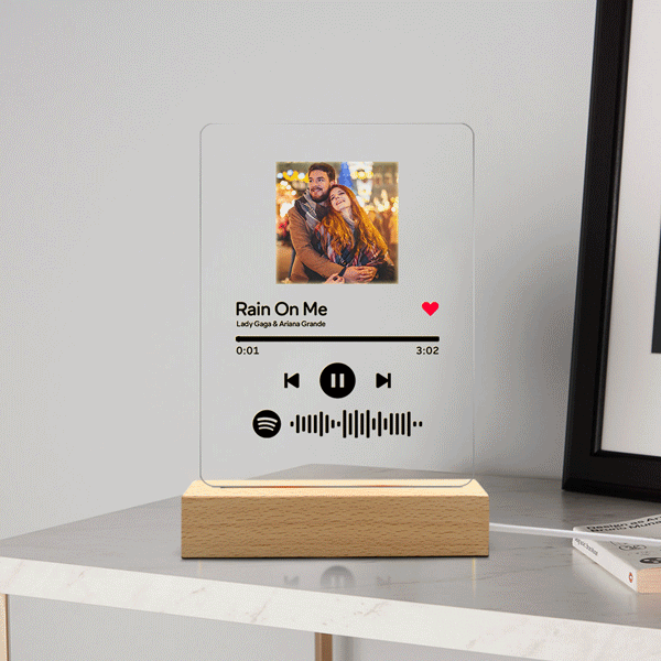 Father’s Day Gift Music Art Glass Album Cover Custom Music Plaque Best Photo Gift For Dad