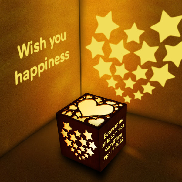 Gift for Besties Custom Projection Light Personalised Engraved Lantern Box