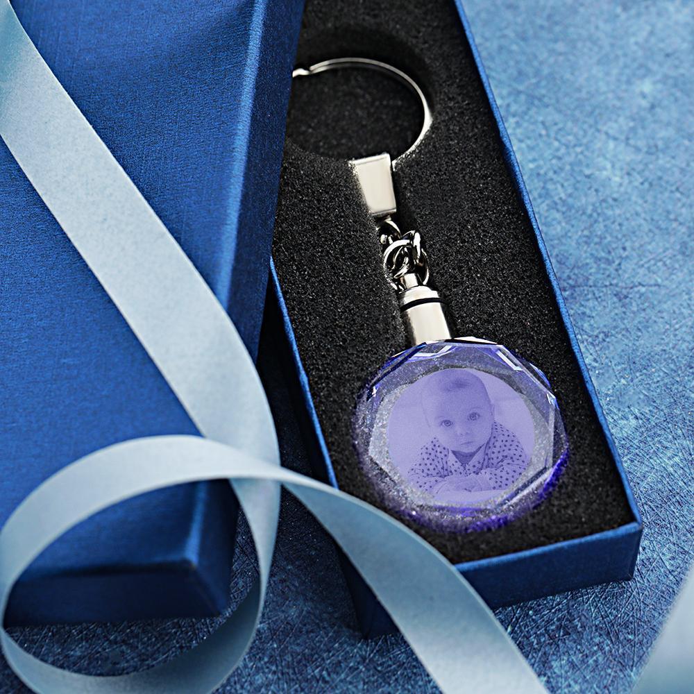 Father's Day Gift Custom Crystal Keyring - Gifts For Dad