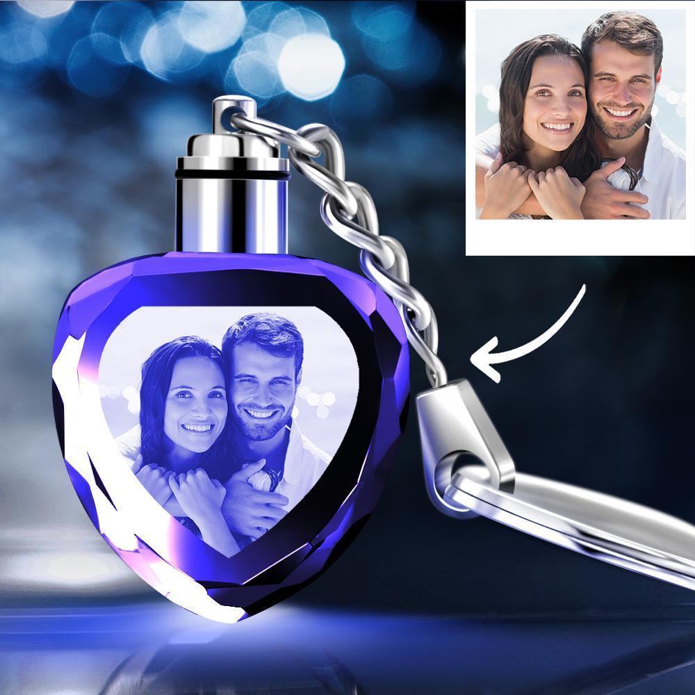 Custom Heart Shape Crystal Keyring -Best Christmas Gift for Your Girlfriend