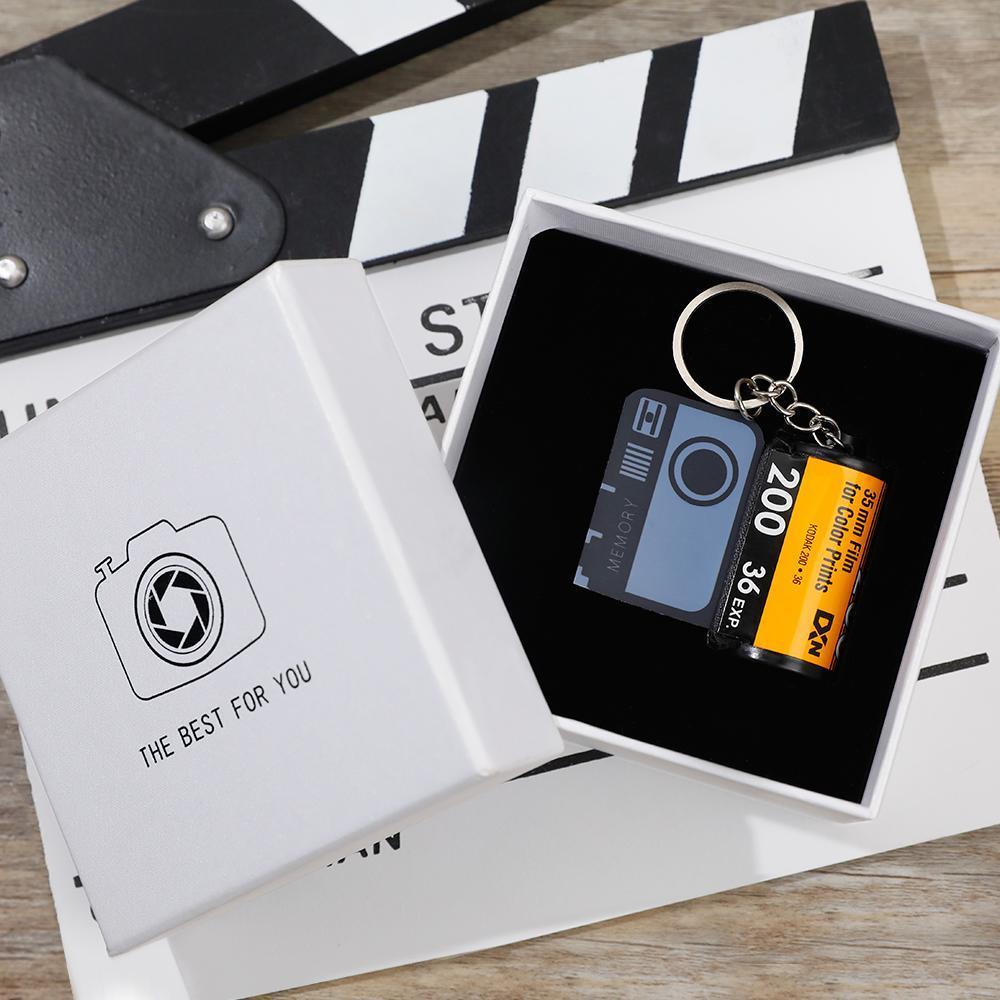 Gift for Dad Custom Colorful Camera Roll Keychain Multiphoto Gift