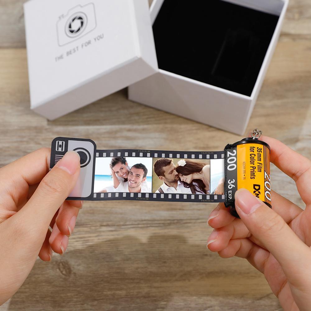 Gift for Besties Custom Colorful Camera Roll Keychain Multiphoto Gift for Friends