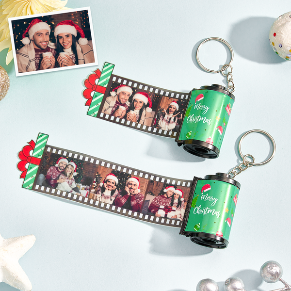 Custom Engraved Photo Film Keychain Camera Roll Chirstmas Gifts - photomoonlampau