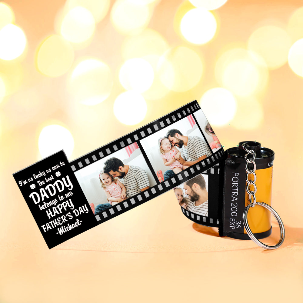Personalized Photo Camera Keychain Thoughtful Film Roll Keychain Gift For Dad