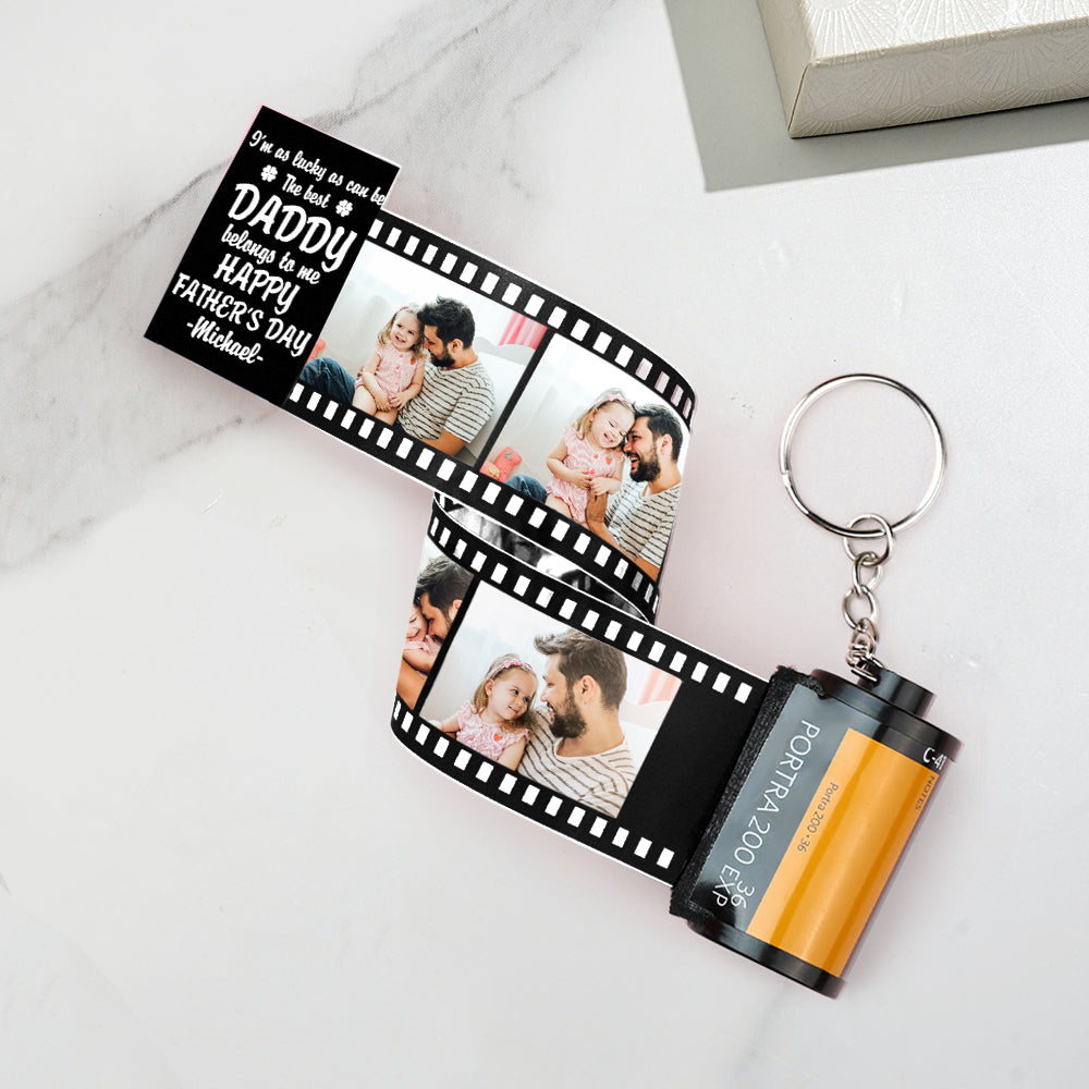 Personalized Photo Camera Keychain Thoughtful Film Roll Keychain Gift For Dad