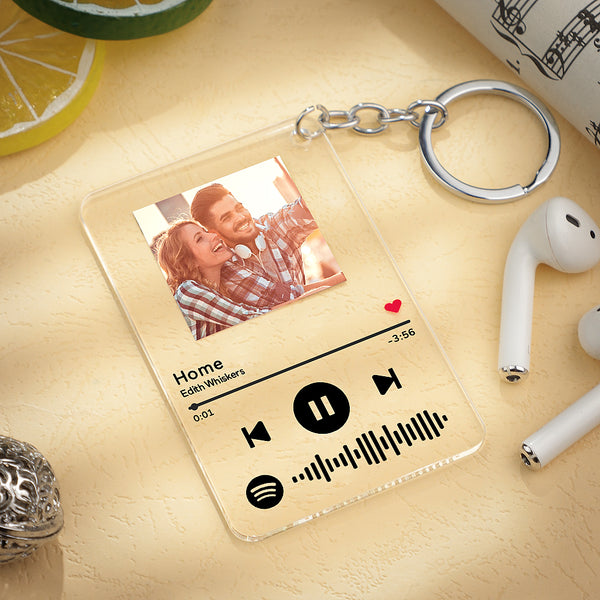 Personalised Music Code Music Plaque Keychain (54mm x 86mm)