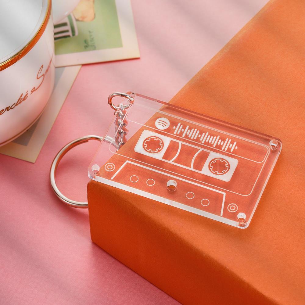 Custom Spotify Code Music Song Keychain Scannable Gifts