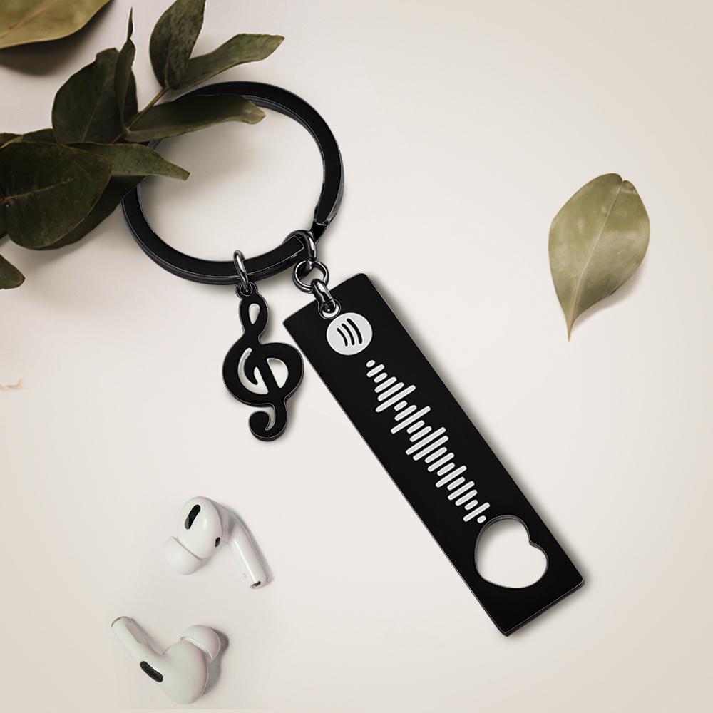 Custom Laser Engrave Spotify Code Key Chains Personalised Spotify Song Playlist Personalised Keychain