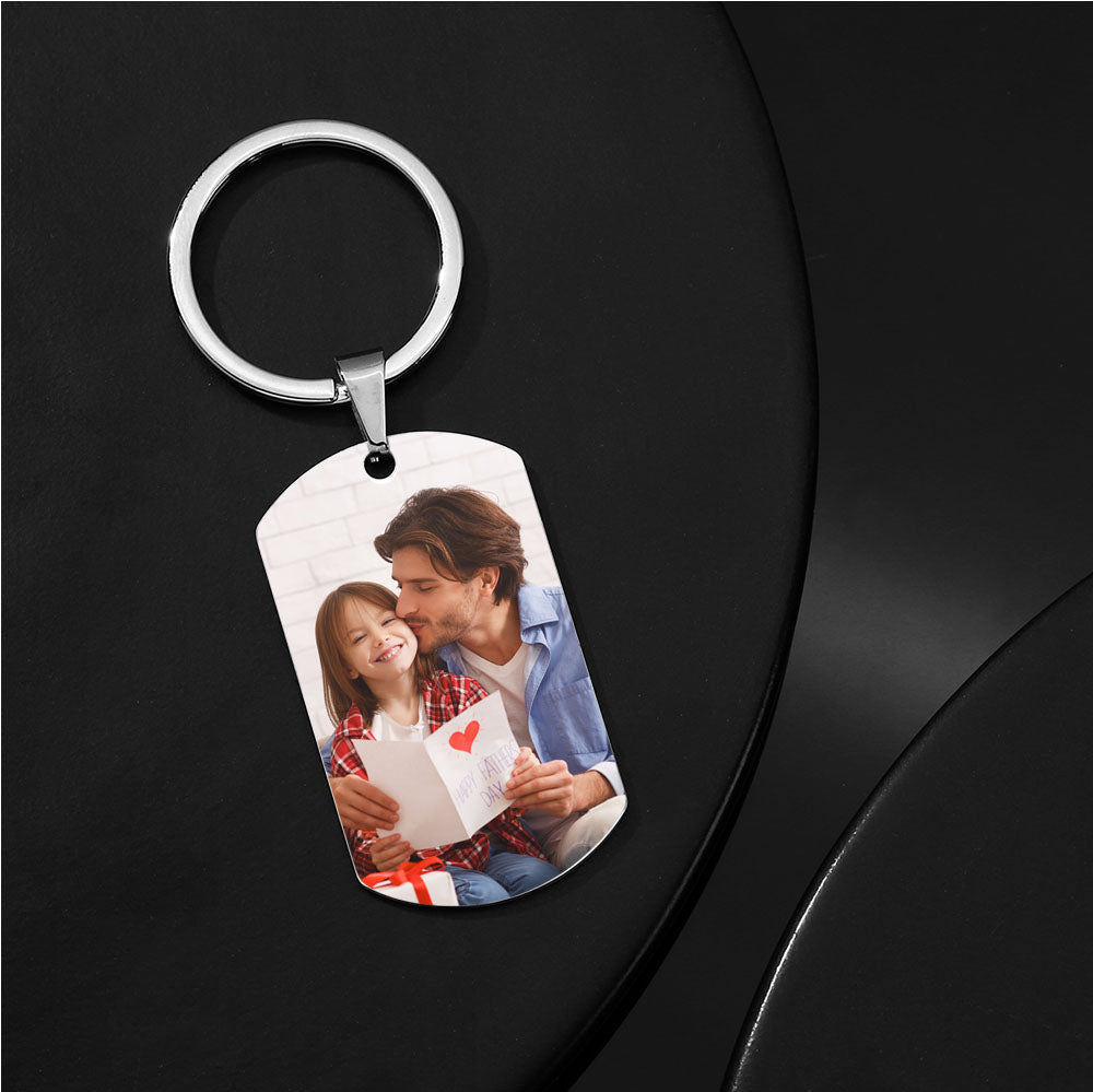 If Dad Can't Fix It We're All Screwed Keychain Custom Photo Keychain For Father's Day Gift