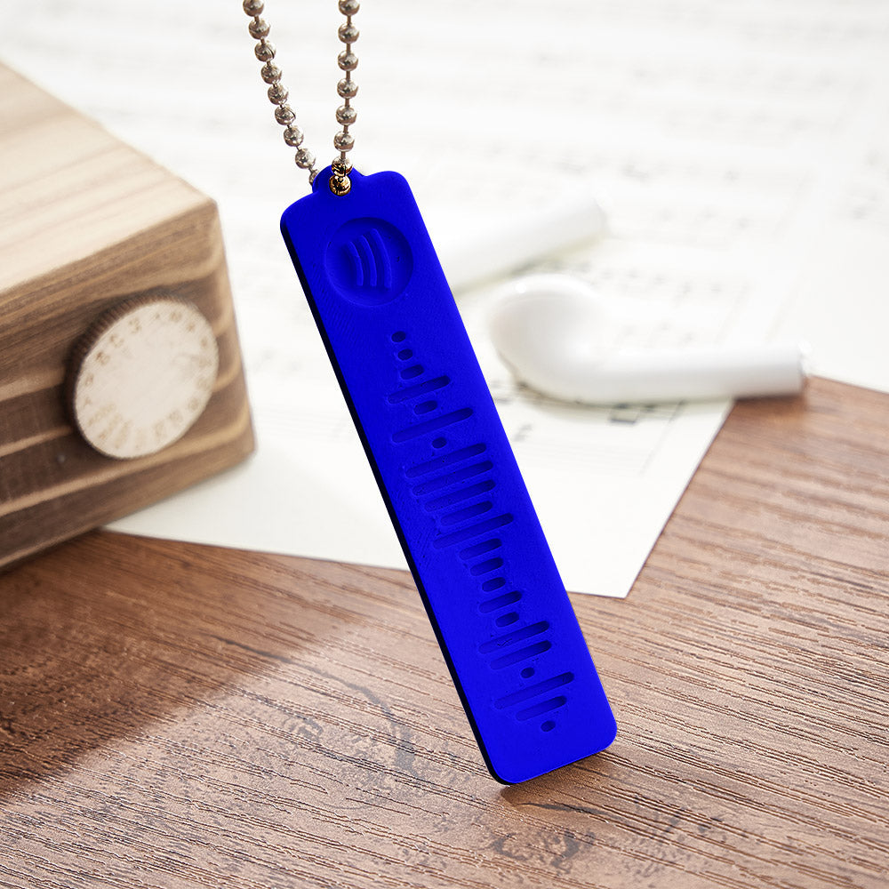 Custom 3D Printed Spotify Music Keychain Scannable Code Best Gifts for Him or Her