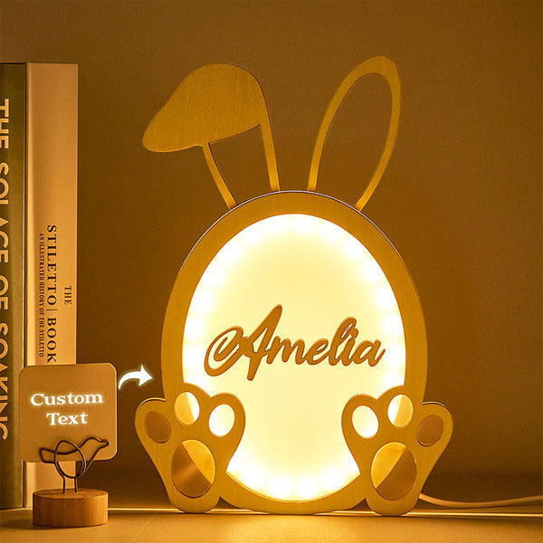 Custom Bunny Unicorn Dino Engraved Light Night Cartoon Movable Home Gifts - photomoonlampau