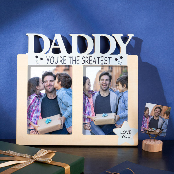 Custom Photo Frame Greatest Daddy Creative Detor Home Gifts - photomoonlampau