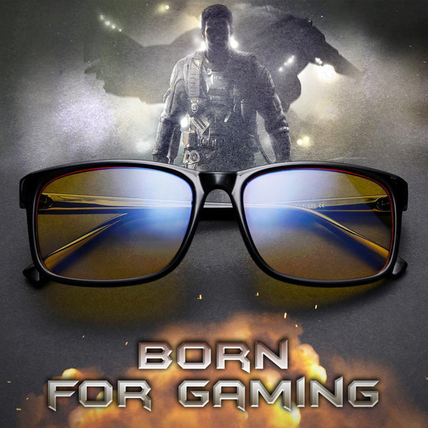 Blizzard - Adults Professional Gaming Glasses Blue Light Blocking Glasses - Black - photomoonlampau
