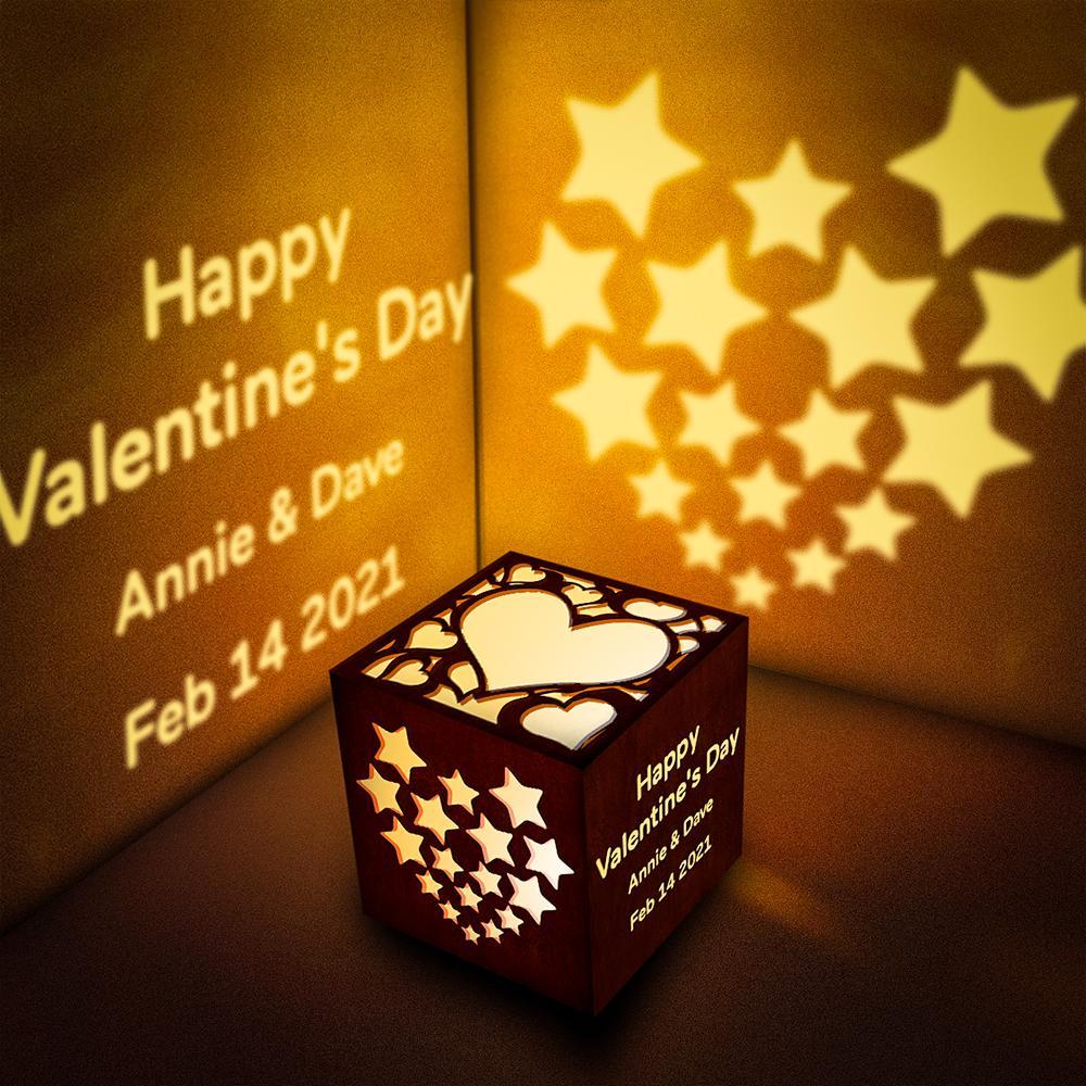 Custom Projection Light Personalised Text Lantern Box Best Girlfriend Gifts