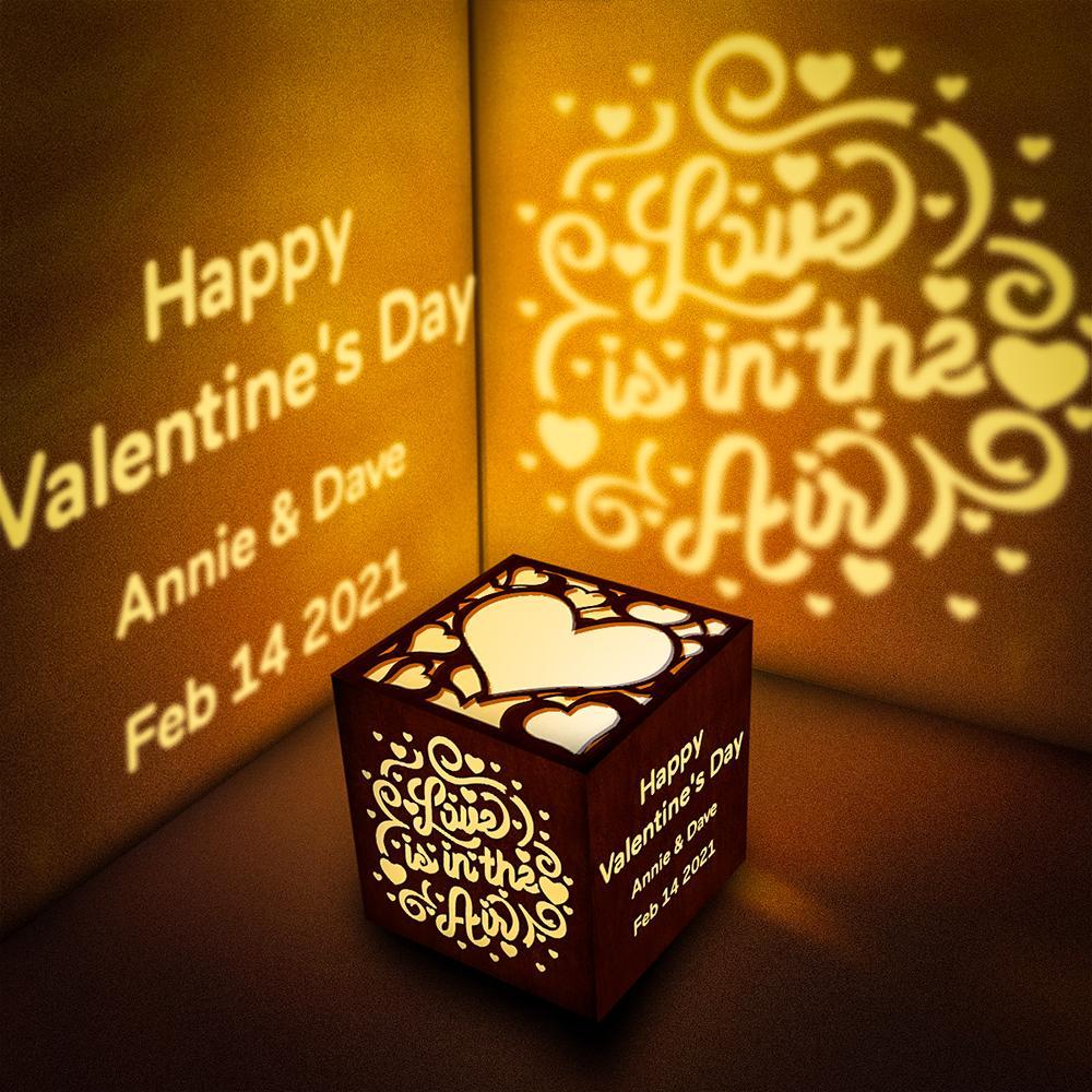 Custom Projection Light Personalised Text Lantern Box Best Girlfriend Gifts