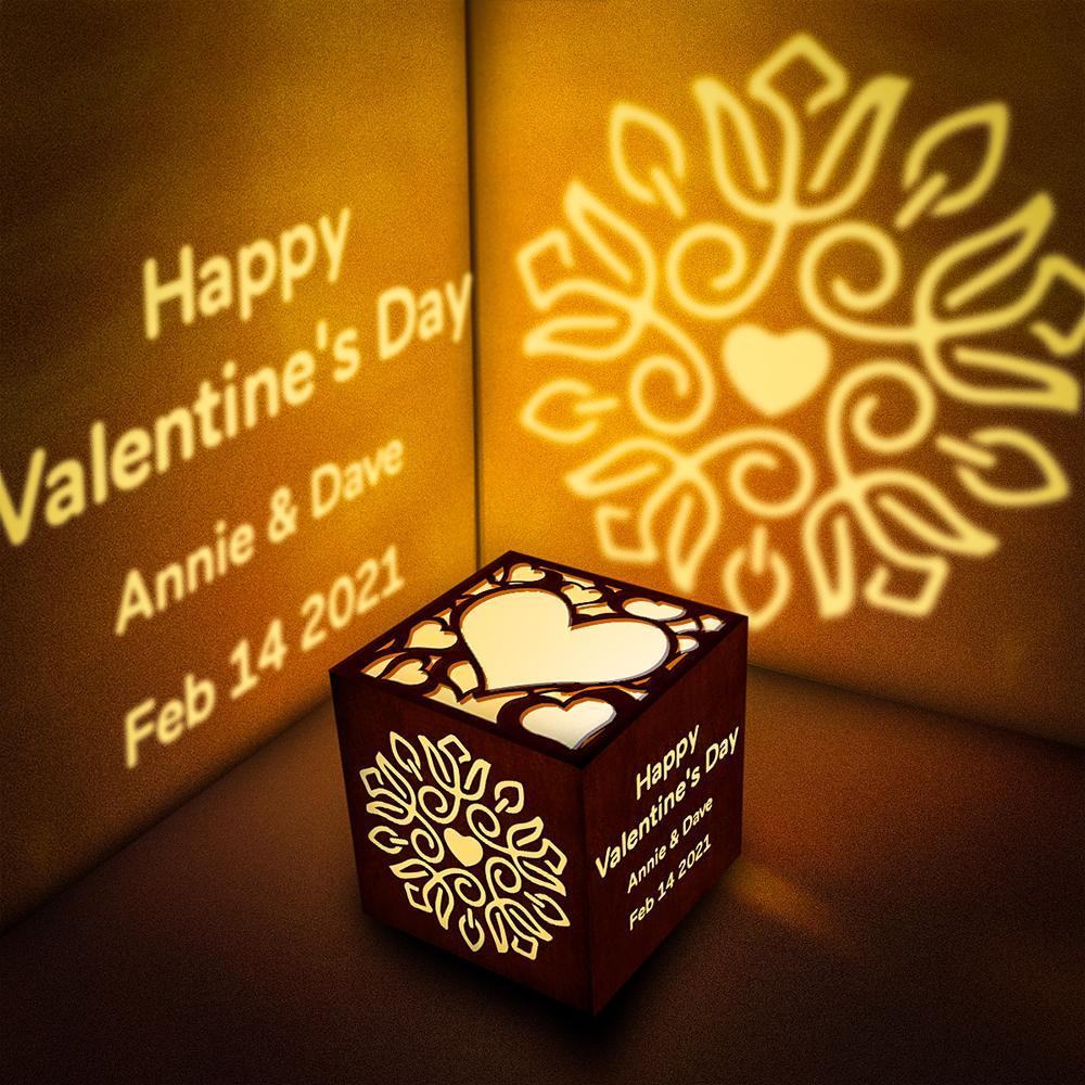 Gift for Besties Custom Projection Light Personalised Engraved Lantern Box