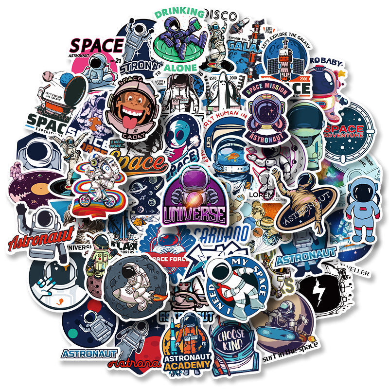 50Pcs Stickers Pack Astronaut 4-6cm