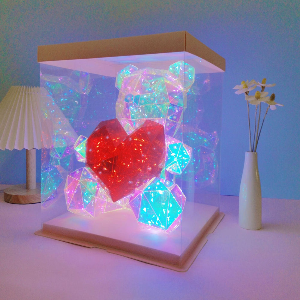 9.84 in (25cm) Galaxy LED Bear Gift Box