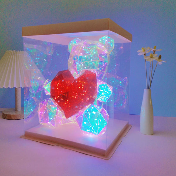 9.84 in (25cm) Galaxy LED Bear Gift Box - photomoonlampau