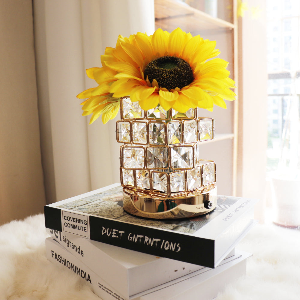 Romantic Sunflower Night Light Cube Flower Lamp Home Decor Gifts
