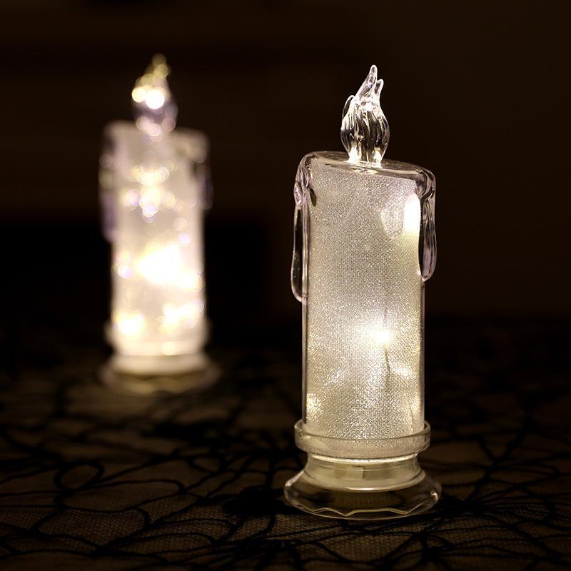 Acrylic Transparent Flameless Nightlight Mini Lamp Restaurant Decoration