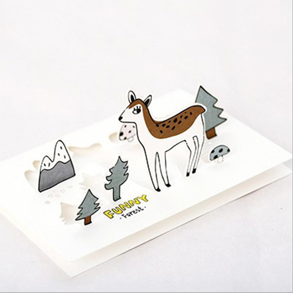 Cute Deer Gift Pop Card for Children