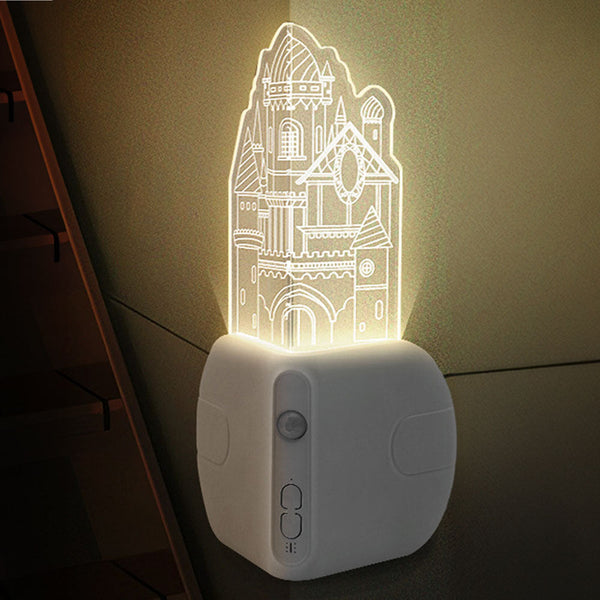 Night Light with Motion Sensor and Dusk to Dawn Sensor Corner Lamp - photomoonlampau