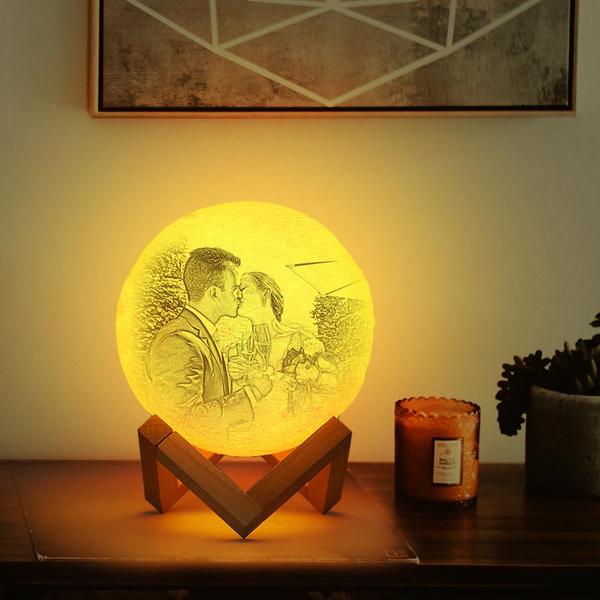 Custom 3D Printing Photo Moon Lamp Christmas Gifts Personalised Picture Light Engraving 3D Print Luna Light