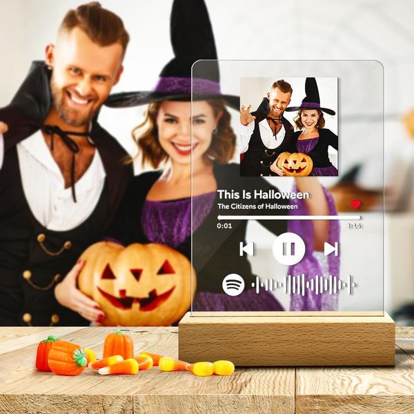 Custom Spotify Code Music Plaque Night Light(150mm x 195mm) Creative Decor Halloween Decorations