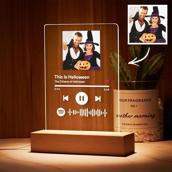 Custom Spotify Code Music Plaque Night Light(150mm x 195mm) Creative Decor Halloween Decorations