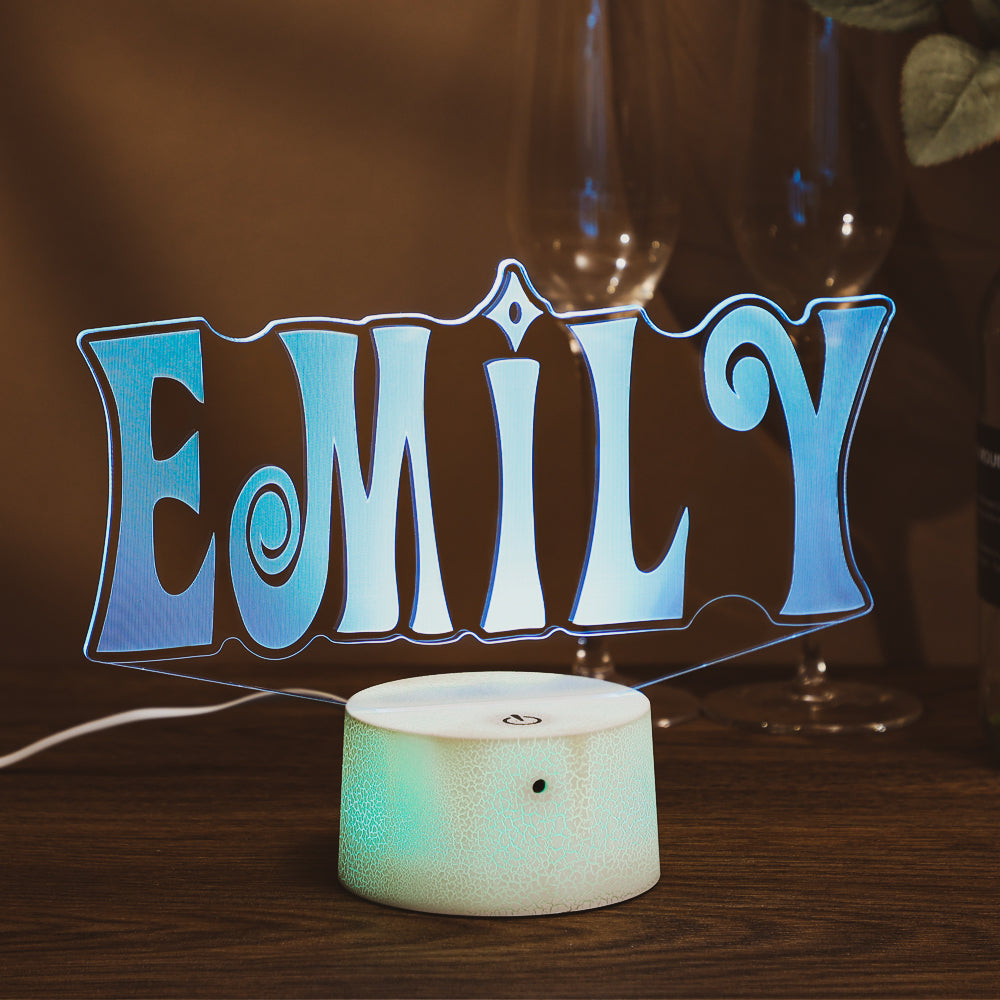 Customized Name Remote Control Name Night Light