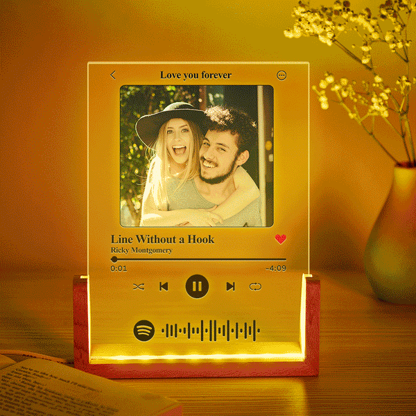 Spotify Code Colorful Photo Night Light Scannable Music Plaque Lamp Valentine's Day Gifts - photomoonlampau