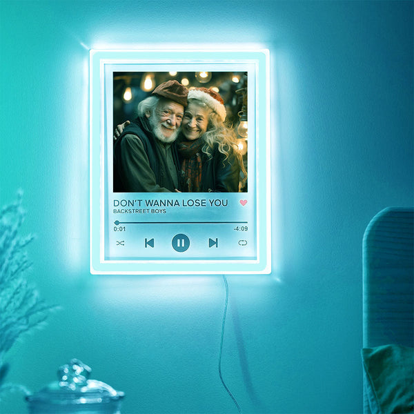 Custom Photo Night Light Personalized Music Neon Plaque Christmas Gifts - photomoonlampau