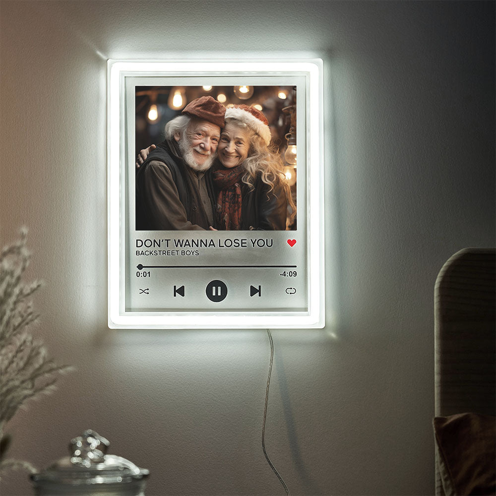 Custom Photo Night Light Personalized Music Neon Plaque Christmas Gifts