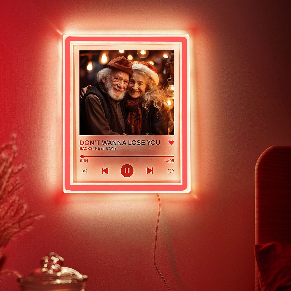 Custom Photo Night Light Personalized Music Neon Plaque Christmas Gifts