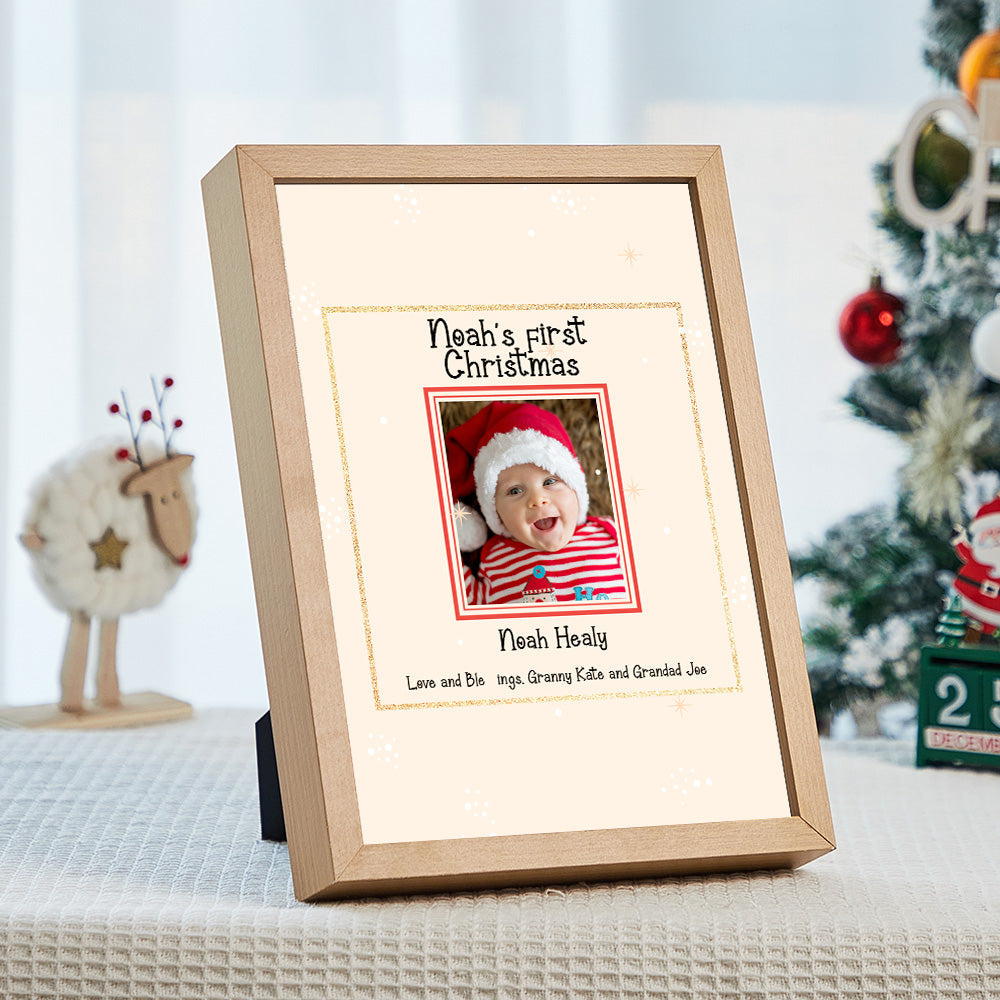 Custom Photo Lamp Baby's First Christmas Gift Personalized Light