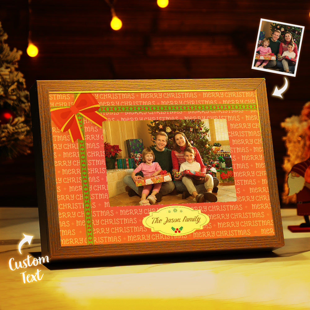 Personalised Merry Christmas Family Picture Lamp Custom Photo Light Christmas Gift
