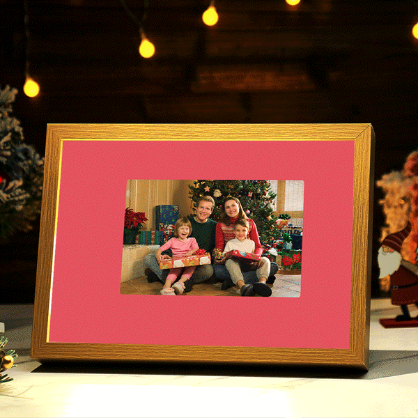 Personalised Merry Christmas Family Picture Lamp Custom Photo Light Christmas Gift - photomoonlampau
