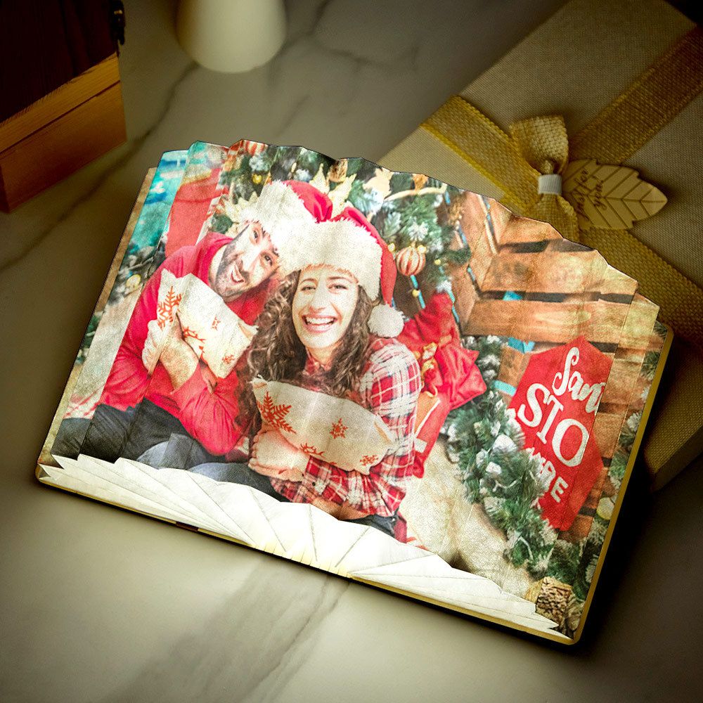 Custom Photo Book Lamp Christmas Gifts Personalized Home Decor