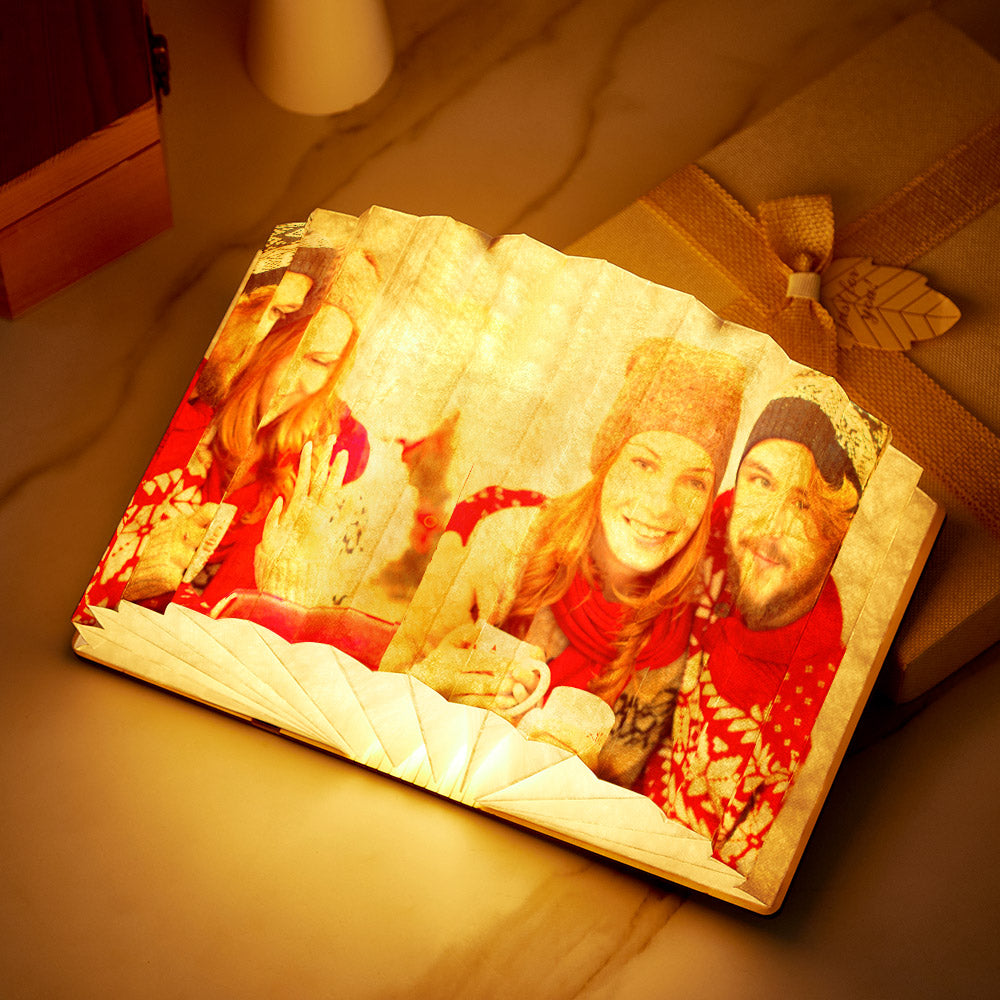 Custom Photo Book Lamp Christmas Gifts Personalized Home Decor