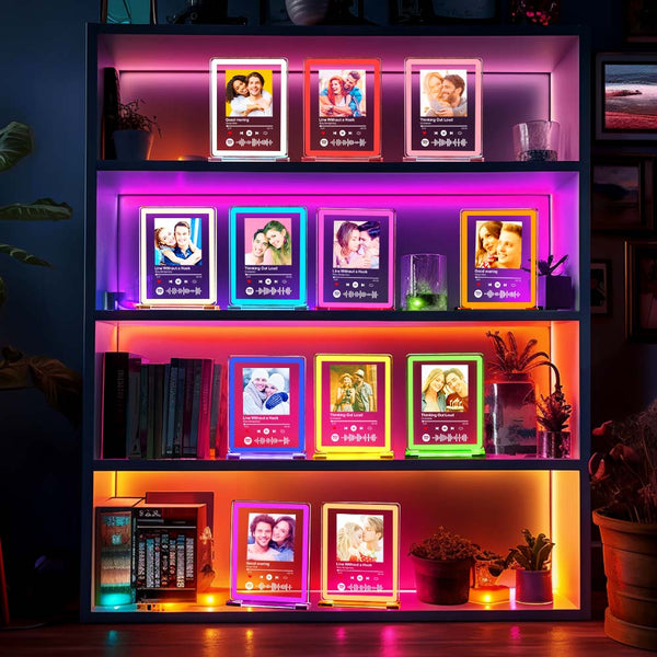 Personalised Photo Spotify Music Night Light Scannable Code Neon Sign Lamp For Couples - photomoonlampau