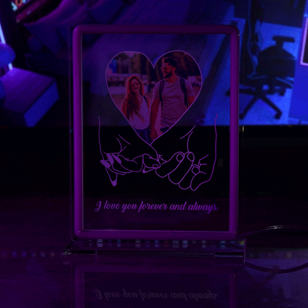 Personalized Photo Neon Sign Night Light Love Heart Custom Text Hand In Hand Plaque Lamp Valentine Gifts - photomoonlampau