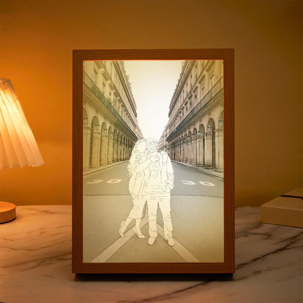 Personalized Lamp Custom Photo Line Art Light Valentine's Gifts for Her