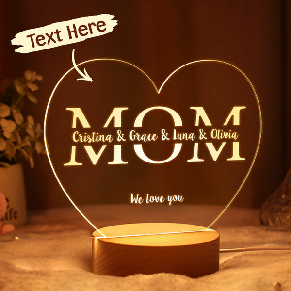 Mother's Day gift Night Light for Mommy Personalised Gift for Mum Custom Mum Present