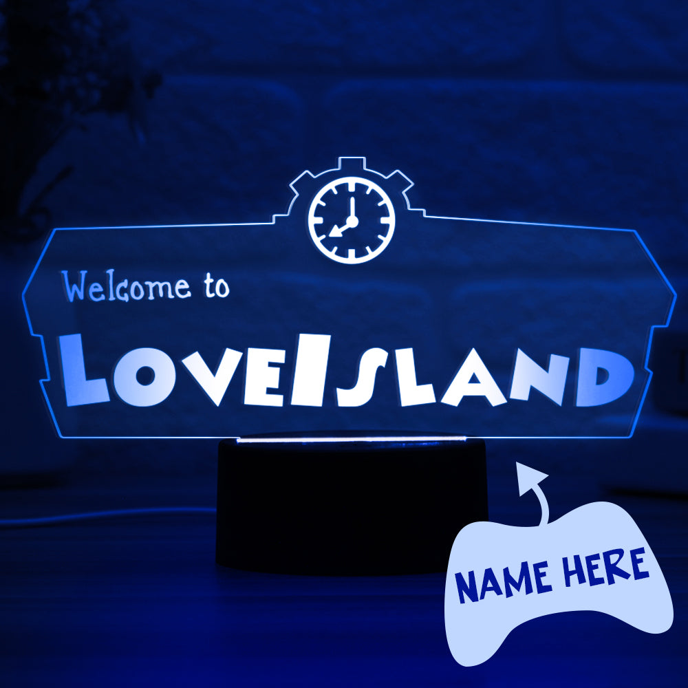 Custom Animal Crossing Island Sign Name LED Lamp Night Light Leaf Bells Final Fantasy