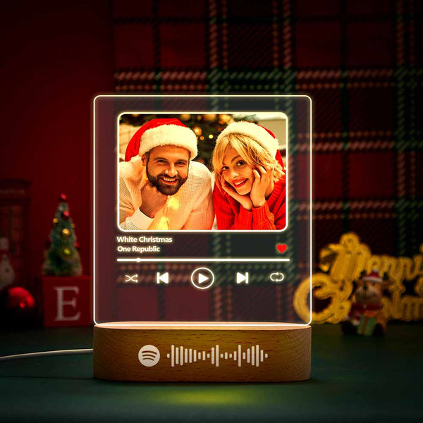 Scannable Custom Spotify Code Lamp Acrylic Music Plaque Night Light Christmas Gift For Couple